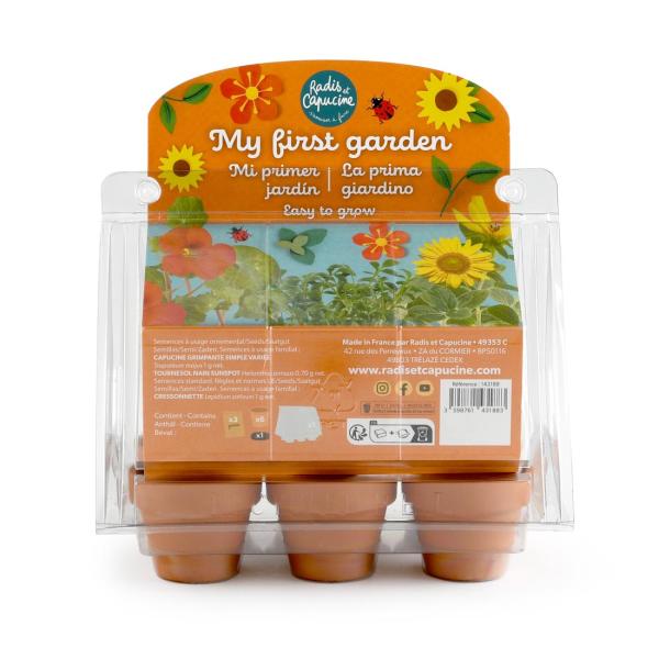 Radis et Capucine - Kit de jardinage enfant - Mini Serre - MEDIA_PACKAGING_VERSO